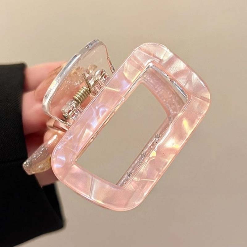 

Корейские Красочные Квадратные Заколки для Волос для Женщин Девушек Элегантные Акриловые Полые Геометрические Зажимы-Акулы Полузаколки Аксессуары для Волос