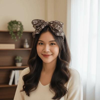 Pokrývka hlavy Třívrstvá čelenka s mašlí ABS Kontrastní barvy Mašlička Široký obruč do vlasů Korejský styl Růžový květinový potisk Čelenka Dívky