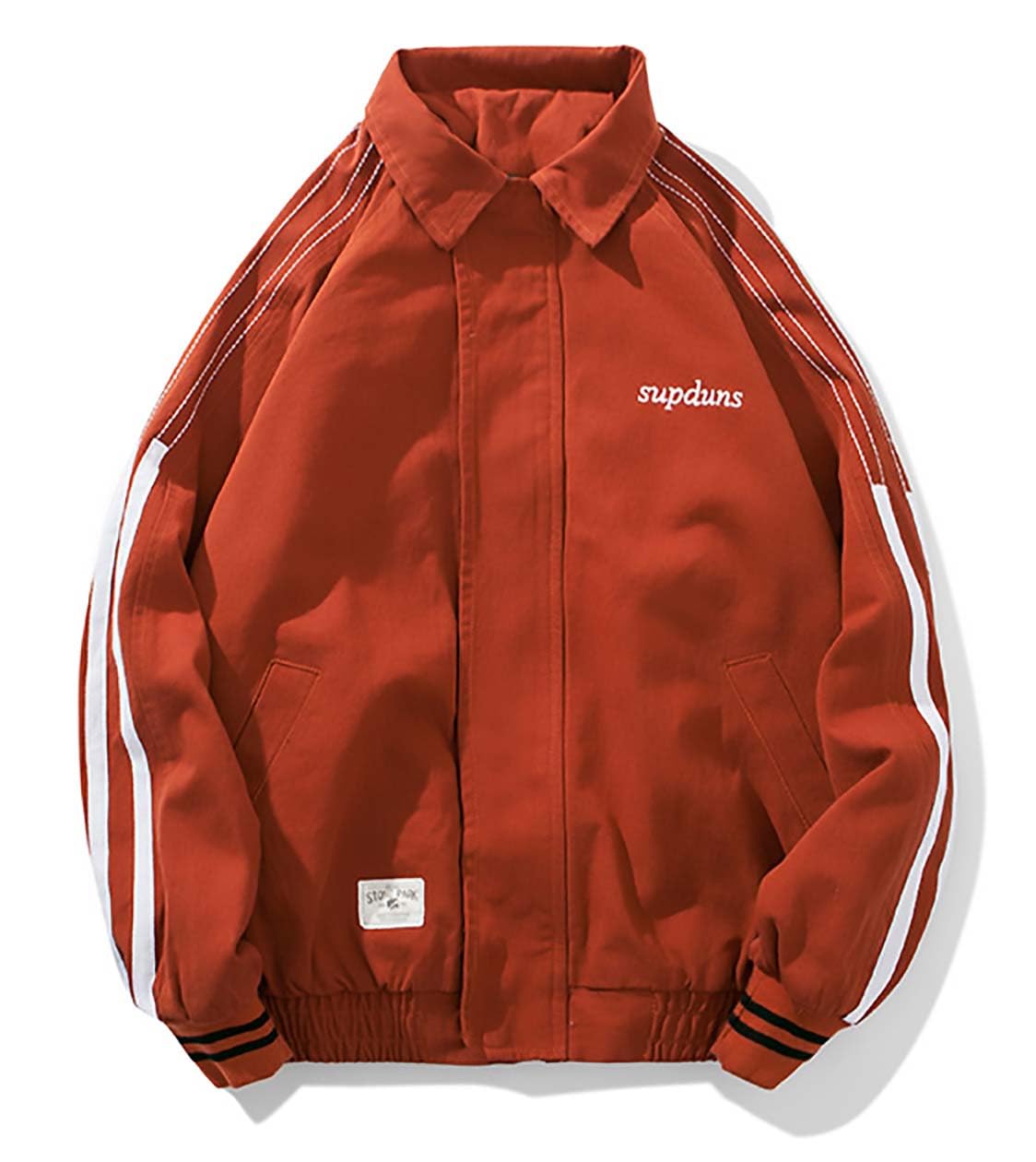 

2 Лонгслив на кнопках сбоку Холодный T10 [Make Be] Верхняя одежда, Джемпер, Блузон, С воротником, Полоски, Легкий, На молнии, Пуговицы, Легкий, Повседневный, Спортивный, оранжевый