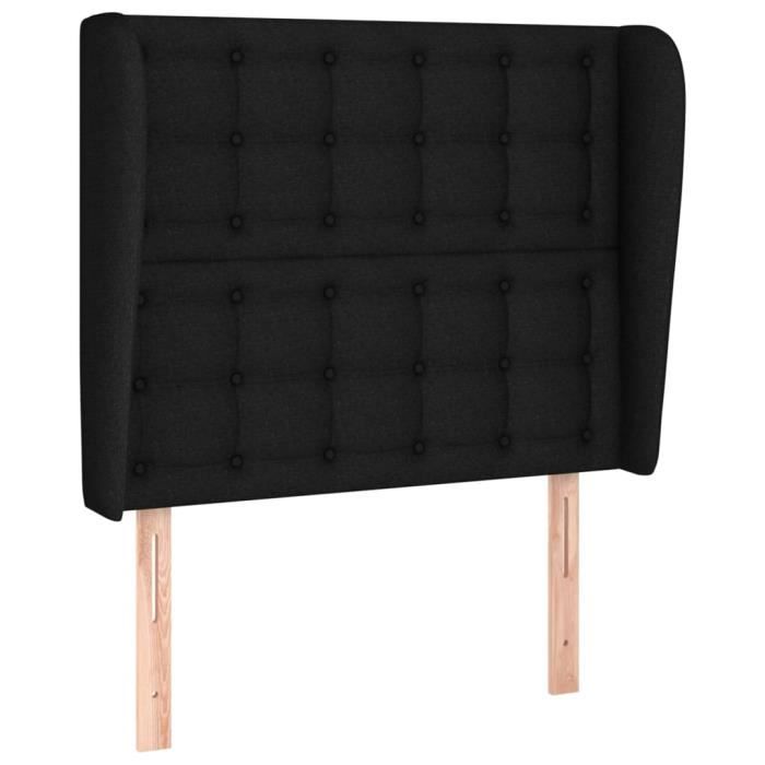 VidaXL Headboard with Ears Black 83x23x118-128 Cm Fabric3118366