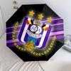 Royal Antwerp FC Muster, Automatischer Klappschirm, Tragbares und faltbares Design, 8 Speichen, Ein Weihnachts- oder Geburtstagsgeschenk.