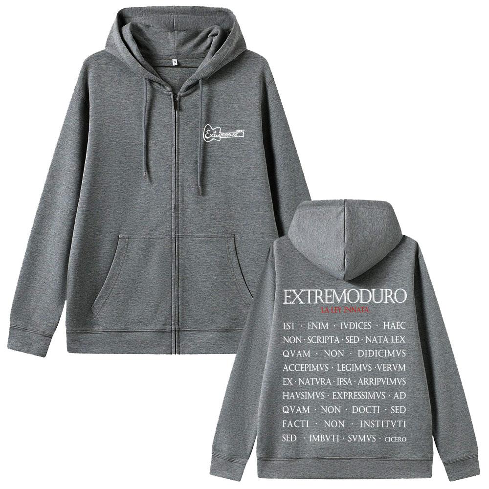 Rock Band EXTREMODURO Tour Zip Up Hoodie Men Women Fashion Hip Hop Zip Up Jacket Unisex Zipper Sweatshirt