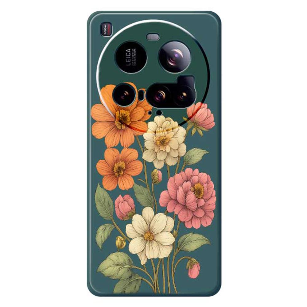 For Xiaomi 15 Ultra Case Beautiful Flowers Pattern Printing Straight Edge TPU Phone Back Cover