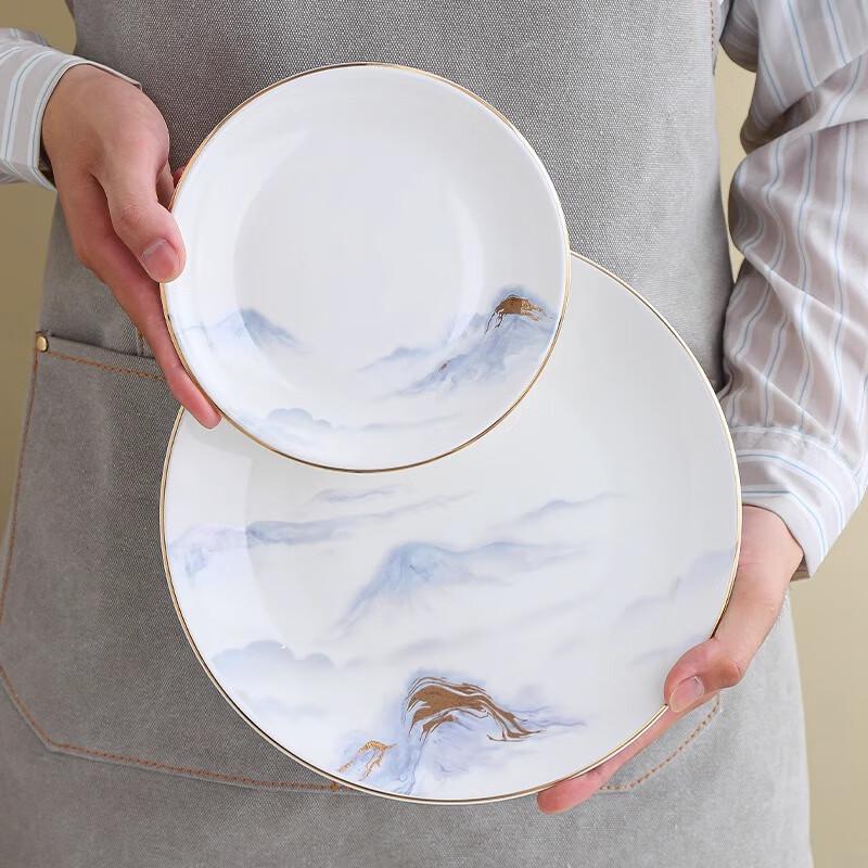 Ceramic Gold Rim Hotel Tableware Set