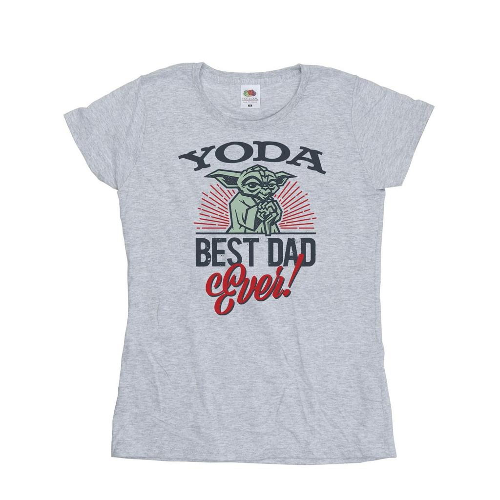 Star Wars Womens/Ladies Mandalorian Yoda Dad Cotton T-Shirt