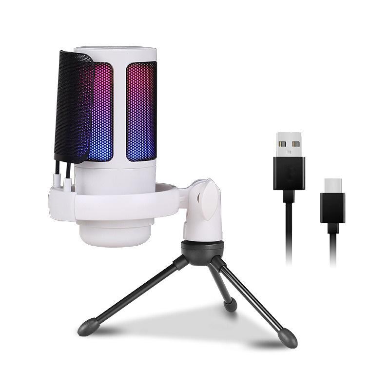 RGB USB Desktop Microphone for Live Streaming and Recording