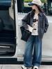 Girls' Plaid Shirt - 2026 Autumn Lapel Cardigan, Lightweight Long Sleeve for Medium and Large Children