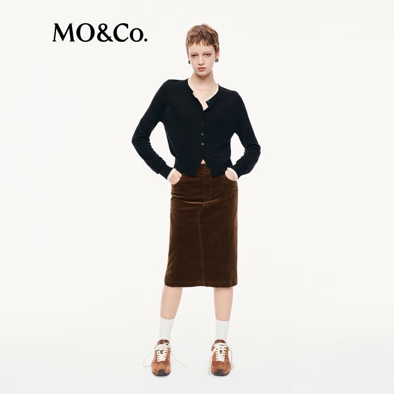 

MO&Co. Приталенный кардиган с круглым вырезом из 100% шерсти M (165cm)