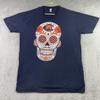 Afa Colorful Skull Shirt Adult Xl Blue Graphic Tee Short Sleeve