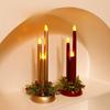 Battery Operated Flameless Led Candles , Christmas Props, Smooth Long Candles, Christmas Decorations, Atmosphere Ornament