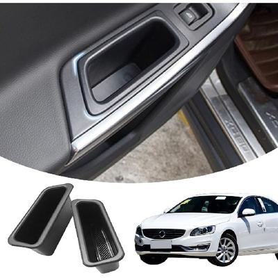 Pour Volvo S60 V60 2010-2017 Boîte de Rangement de Porte Avant Organisateur Latéral de Porte Plateau Insert de Poignée Protecteur Poches de Porte Conteneur de Téléphone Organisateur d'Accoudoir