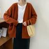 Retro Versatile Sweater Jacket Women's Pocket Buckle-free Spring and Autumn Loose Lazy Style Foreign Style Wear Knitted Cardigan
