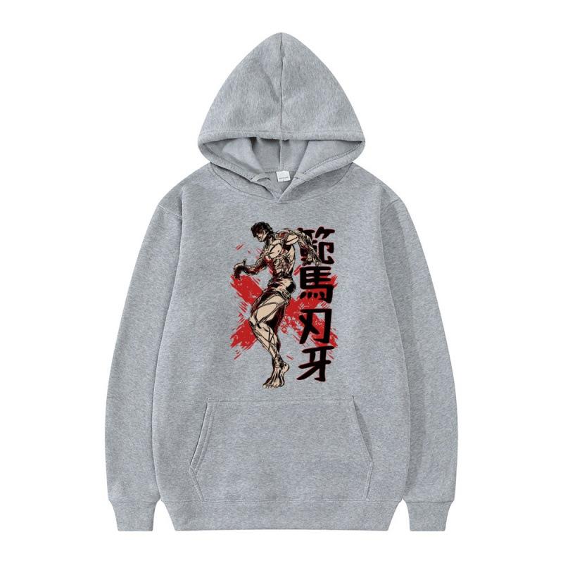 Bushido Grappler Baki Men's Hoodies Boys Harajuku Girls Pullover Fancy Music Gift Casual Loose Comfortable Sweatshirt