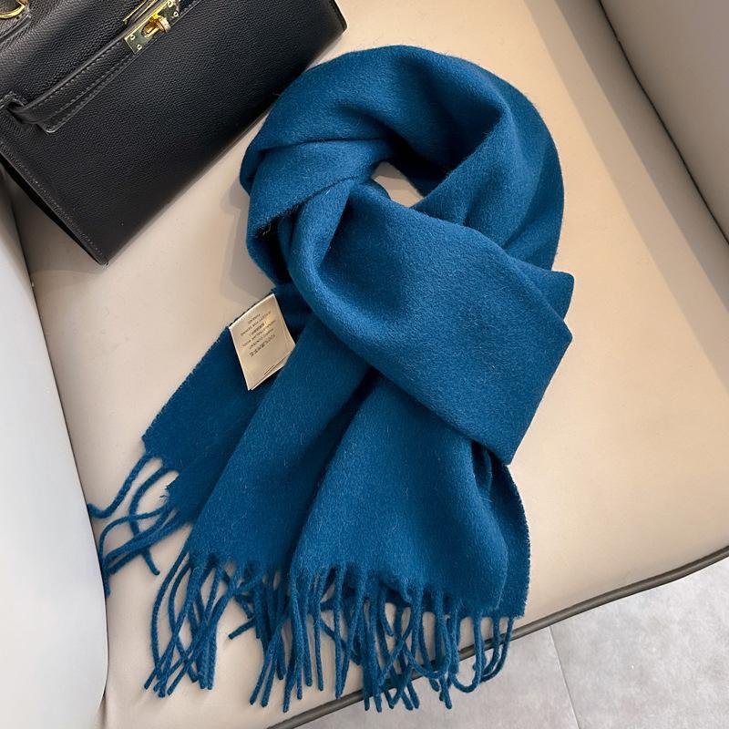 Winter 31 Solid Color  Wool Scarf Men'S And Women'S Shawl Wraps Universal Scarves Warm And Cold Proof  Scarf