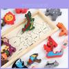 Wooden 3d Puzzle Set For Kids With Animal Transportation Figures For Early Education Playroom