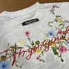 Pure Cotton Short-sleeved Baggy Large-size Casual T-shirt for Women Design Embroidered Floral Tops for Summer New Style College Style Women