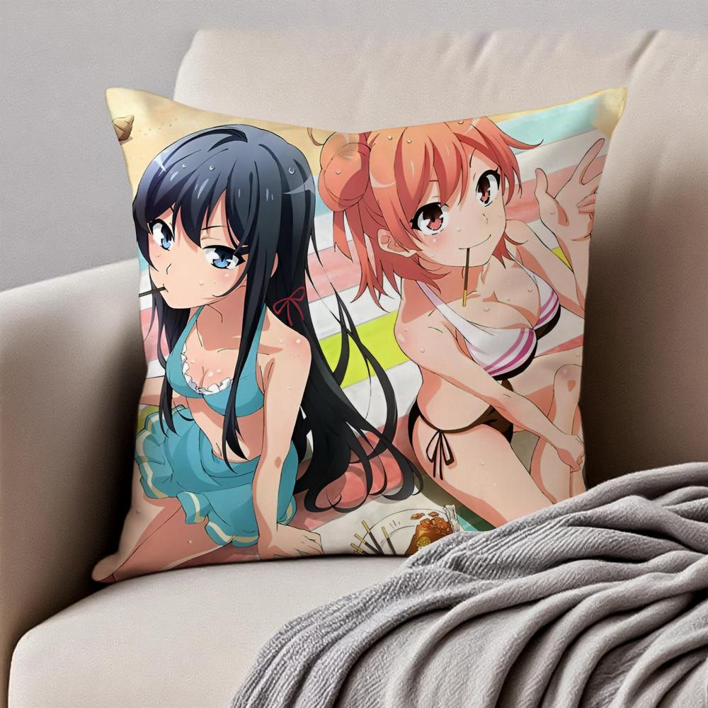 Hot SciFi Anime AA Certain Scientific Railgun Cushion Cover Pillowcase Antidustmite Invisible Zipper Short Plush Sofa Cushion