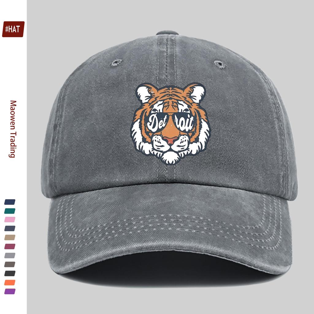 pc Tiger Retro Mascot Pattern Printed Baseball Cap Spring Summer Suitable Sun Hat Comfortable Lightweight Decorative Hat Adj