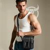 BULLCAPTAIN Genuine Leather Men's Crossbody Shoulder Bag Vintage Cowhide Messenger Bag for Male Small Casual Handbag