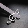 Vintage Silver Color Necktie Clips Musical Note Men Jewelry Necktie Pin for Shirt Clasp Tie Pin