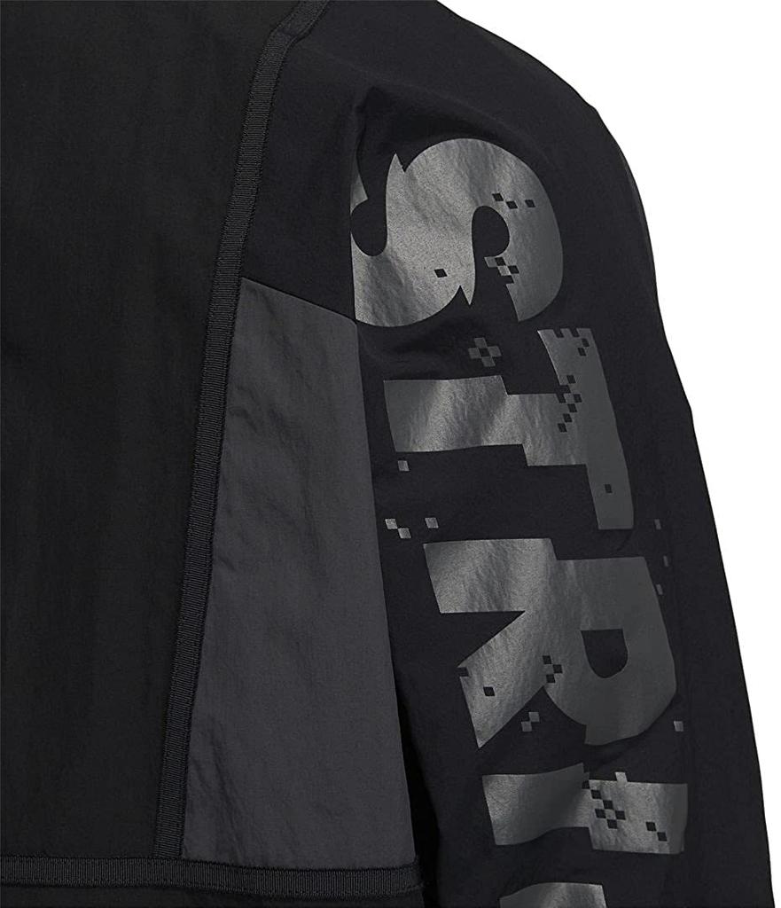 Adidas M WORDING Bunda do větru tkaná s velkým logem x Dlouhé kalhoty Horní a spodní sada M JIJ65 x JIJ75 Černá (167-173 cm)