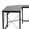 L-Shaped Corner Desk, Computer Desk for Home Office, Space-Saving Study Workstation, Easy To Assemble, 150 X 150 X 76cm, Black
