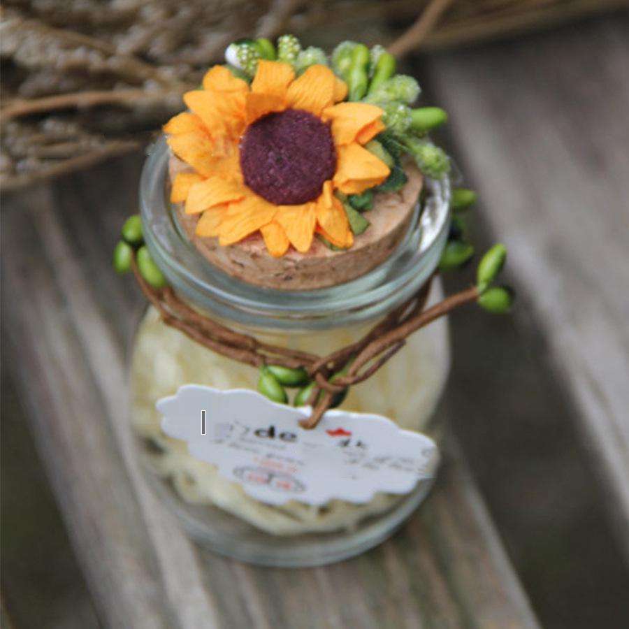 Sunflower Simulation Paper Gift Box Accessories - DIY Handmade Mini Bouquet