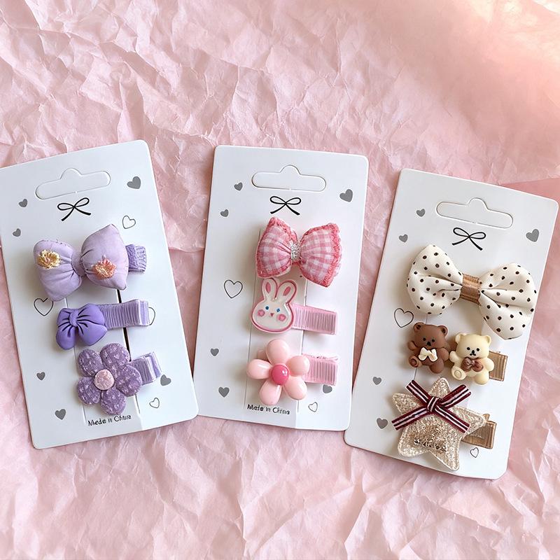 Adorable Bear Hair Clips & Bow Hairpins for Women: Cute Animal Cartoon Accessories