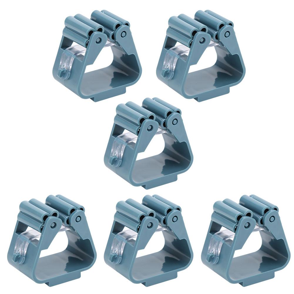 7Pcs Hanging Mop Rack Seamless Paste Clip Bathroom Hook Broom Hanger Without Punching for