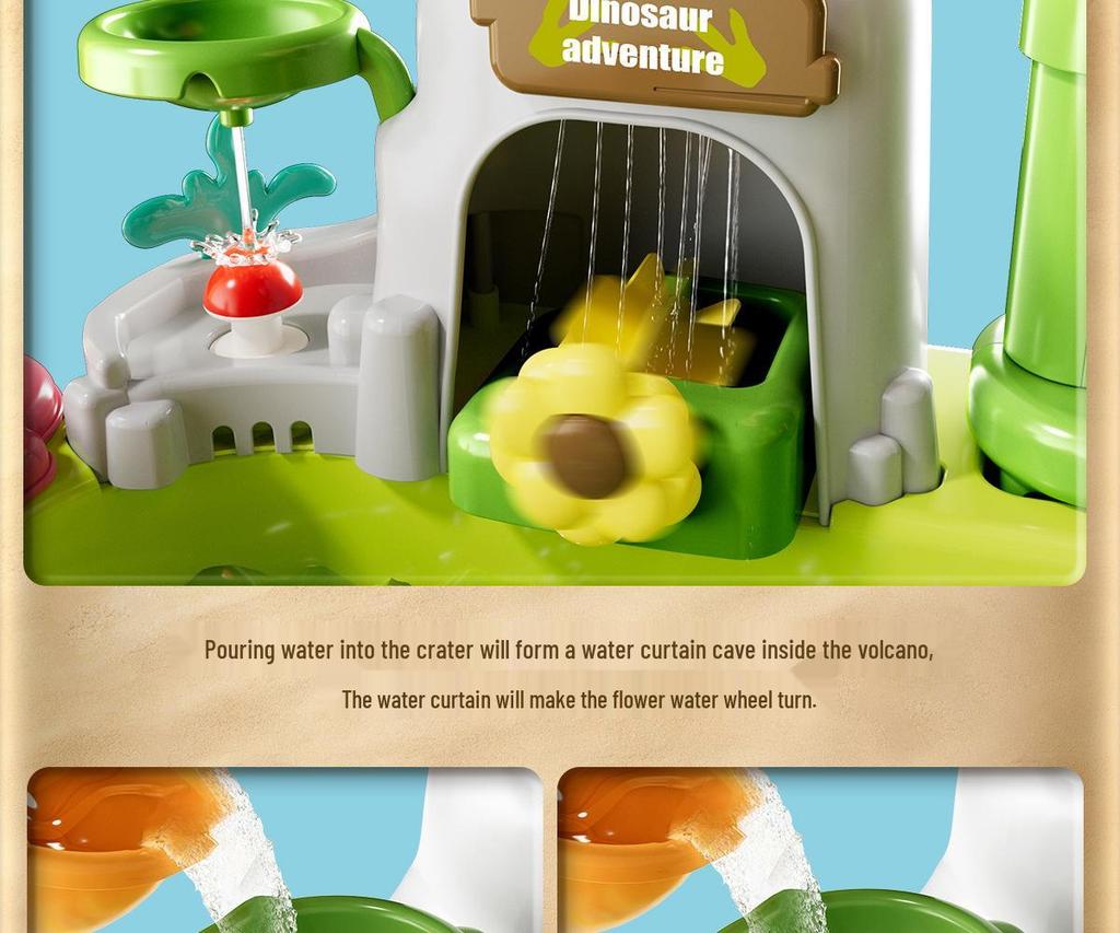 Kids' Interactive Water Play Table with Slide & Fishing Toys