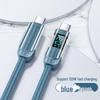 120W Type-C Data Cable with Smart Display for Fast Charging - Compatible with Huawei & Apple 15