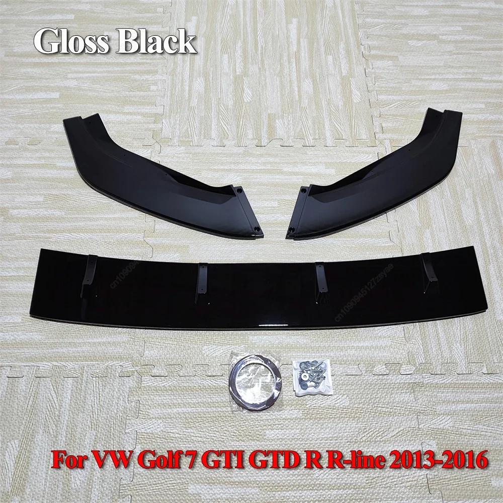 Car Front Bumper Lip Spoiler Splitter Diffuser Protector For VW Golf 7 7.5 MK7 MK7.5 GTI GTD R Rline 2013-2020 Body Kits Tuning