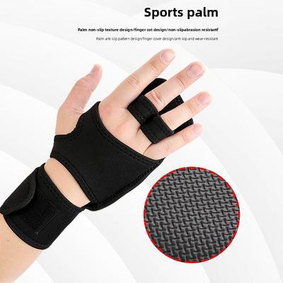 Fitness Sport Rutschfeste Halbfingerhandschuhe, Gewichtheben, Klimmzugstangentraining, Handflächenschutz, Atmungsaktive Riemen, Sportlicher Handflächenschutz