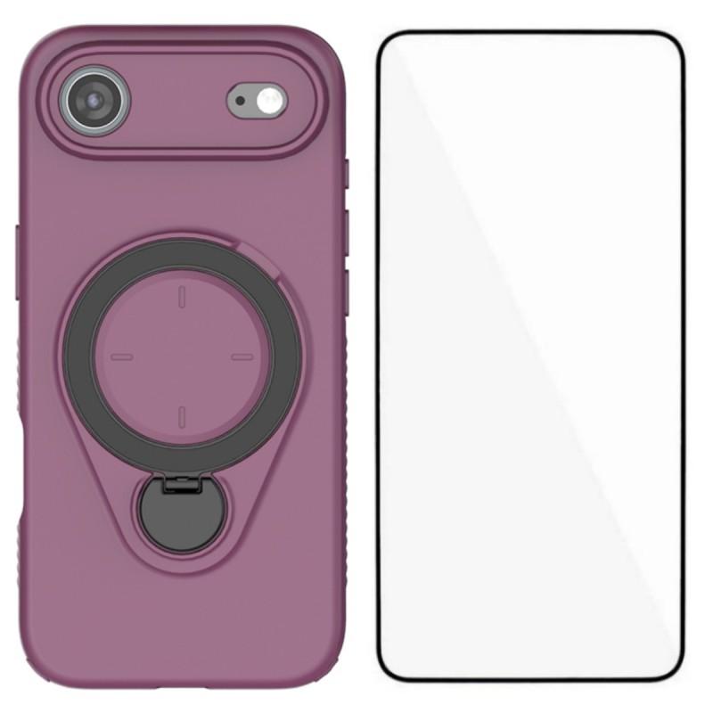 

For iPhone Air Case with Tempered Glass WANLONFENG JH Series PC TPU Kickstand Phone Cover