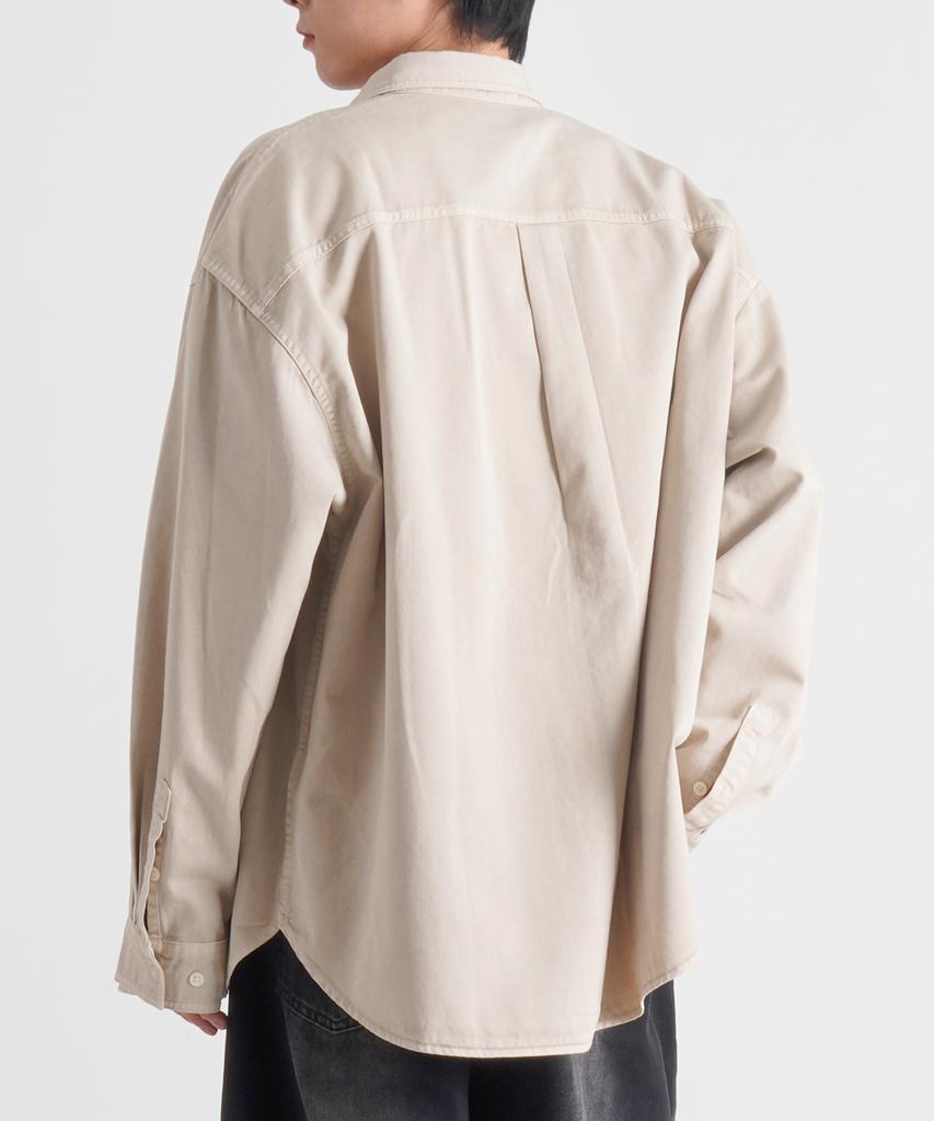 Beoteunseoul Bio-Washed Cotton Pocket Shirt (3 Colors)