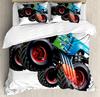 Excavator Car Vehicle Road Sign 3pcs Bedding Set For Bedroom Double Bed Home Textile Duvet Cover Quilt Cover Pillowcase