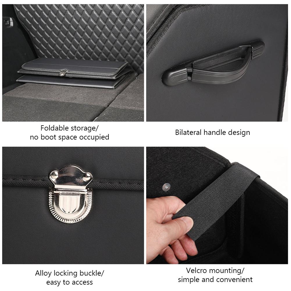 Auto Multiues Tools Storage Box Large Capacity Folding Auto Organizer Box Car Trunk Organizer Box for SUV Cars Stowing Tidying