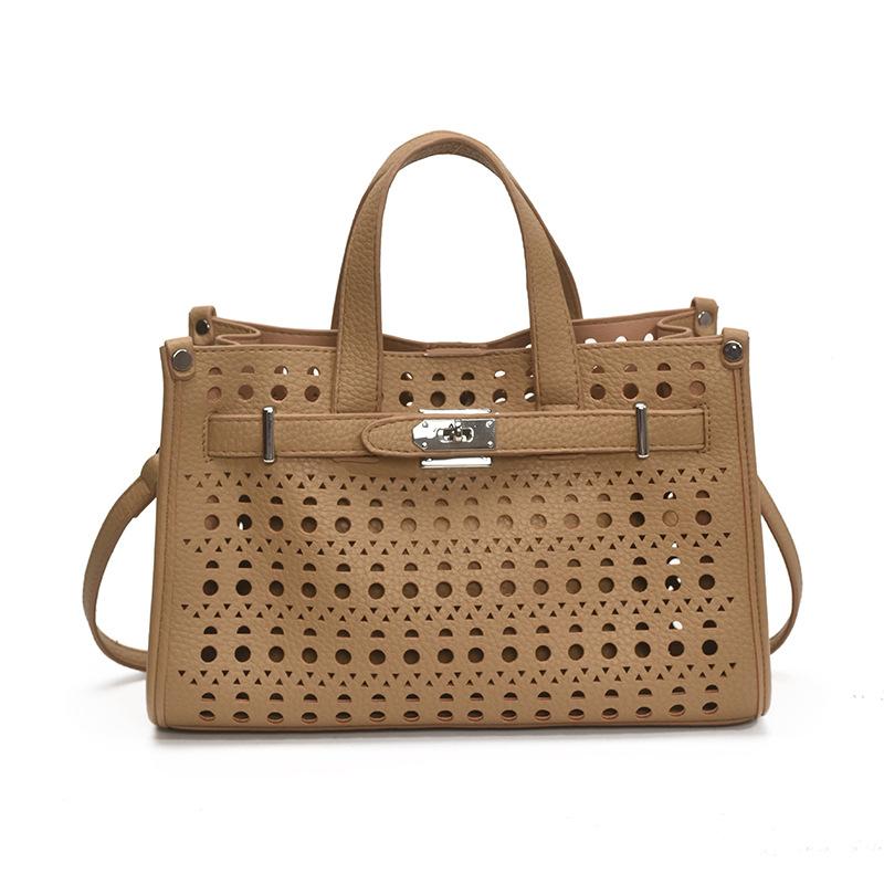 Hohlmode Einfarbig Tragbar Klein Quadratisch Tasche Damen Neu Vielseitig Lässig Schulter Umhängetasche