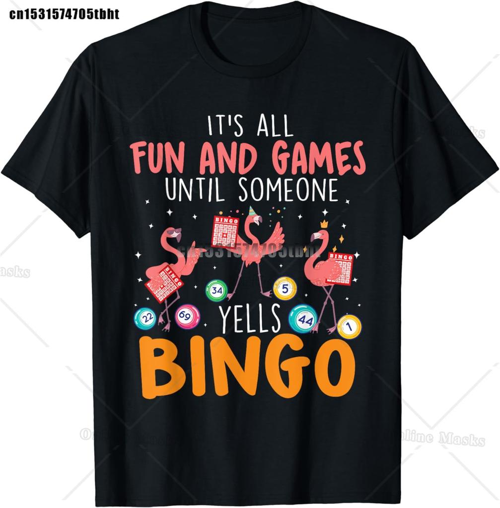 Crazy Bingo Lady Shirt Funny Lucky Bingo Shirt Player Hobby Gambling Bingo Queen TShirt Fashion Street Cotton Tops Tees