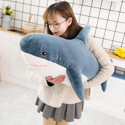 Hai-Puppe Wurfkissen Stoffpuppe Jungen Plüschtier Bett superweiches Wurfkissen Mädchen Schlafen niedliche Puppe