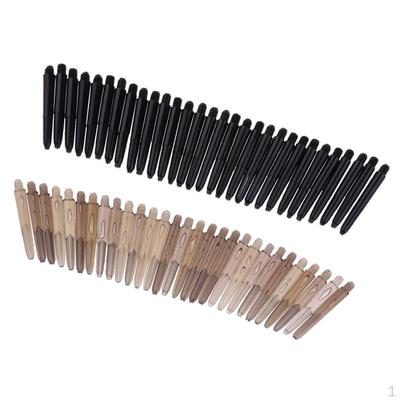 60 Pieces 35mm 2BA Thread Plastic Stems Shafts S, Black & Gray