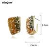 SIMJOO Geometric Design Stylish Double Matching Earrings