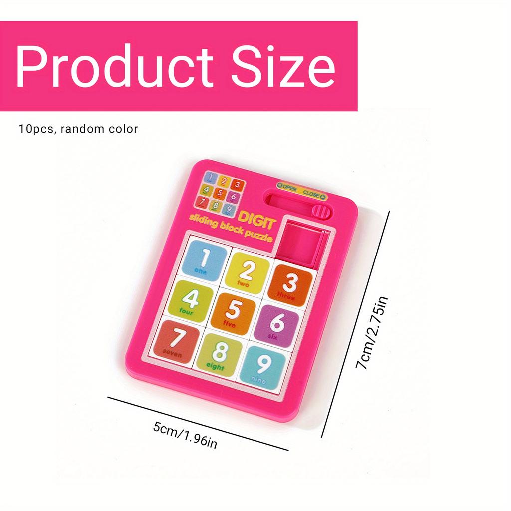 10 Stück Digitale Schiebepuzzle, Party-Mitgebsel-Packs, Geeignet für Feiertagsgeschenke, Geburtstage und Partygeschenke Zufälliger Stil