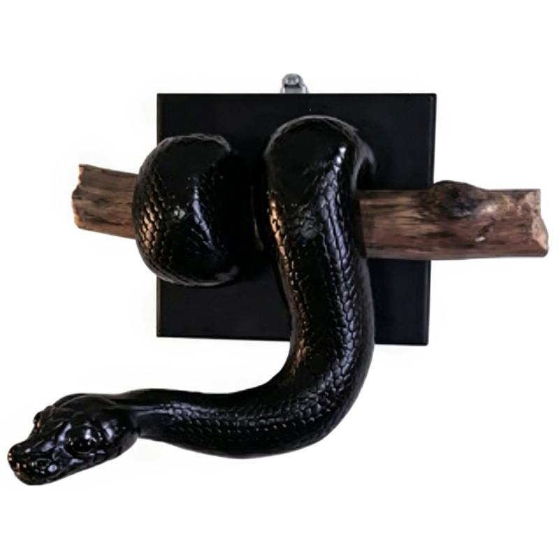 Gold Snake Wall Sculpture Shatterproof Resin Snake Figurine Wall Ornament For Living Room Bedroom Offices Decoration