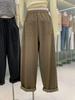 Plus Size Women's High Waist Wide Leg Pants - Spring Loose Fit with Elastic Lace-up Waist