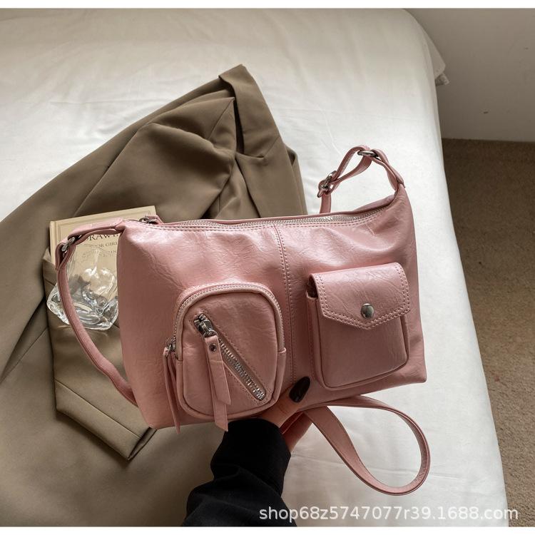 Large-capacity Bag Women's Retro Versatile 2025 New Fashion Casual Shoulder Crossbody Bag Commuter Tote Bag