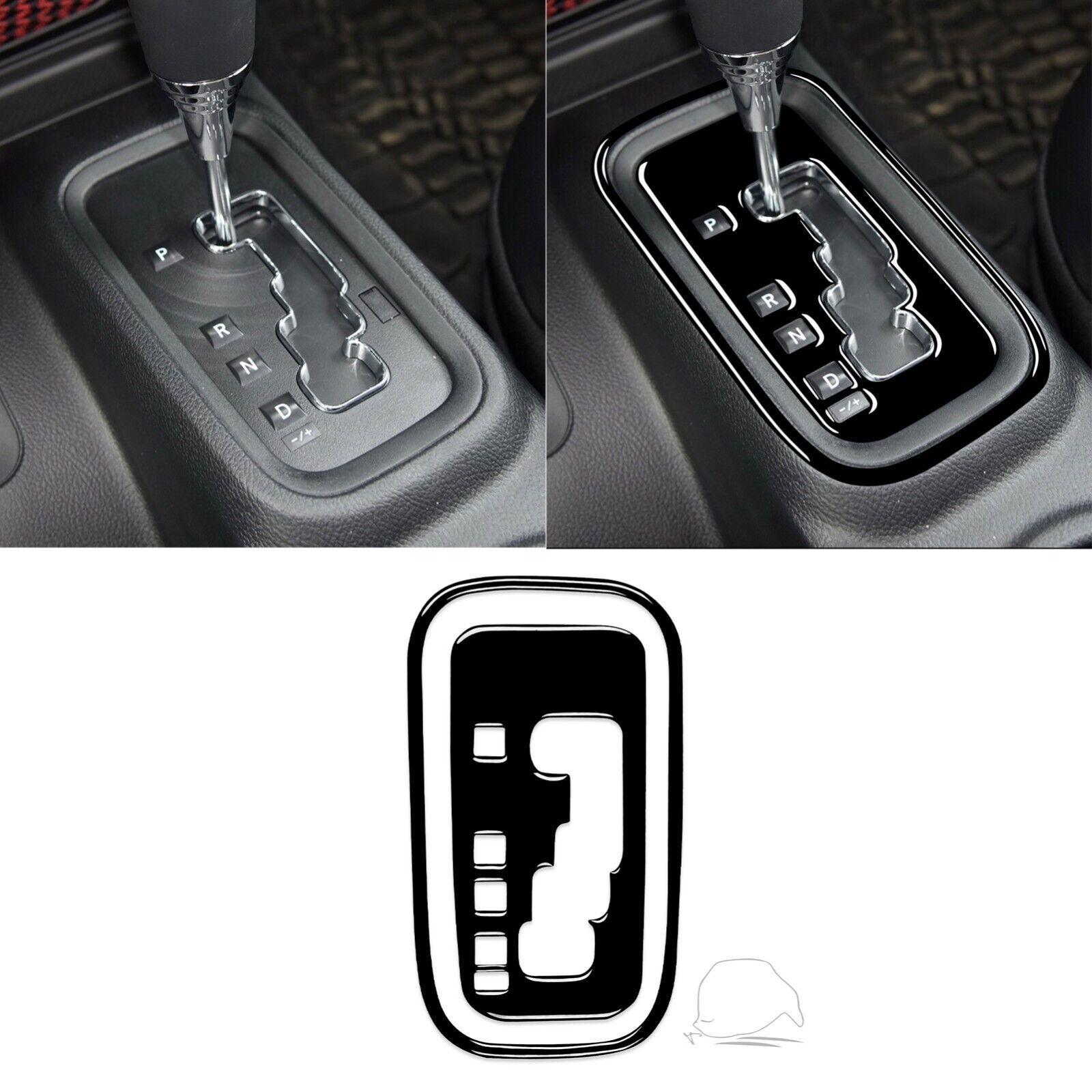 Piano Black Center Gear Shift Box Panel Cover Trim For Jeep Wrangler 2007-2017