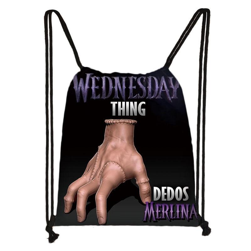 

Семья Адамс Рюкзак на шнурке Большая вместимость Дорожная сумка Детский Hand