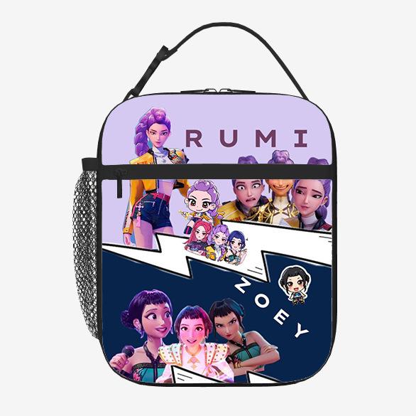 Elementary School Student Card Kpop Demon Hunter Thermal Insulation Bag Portable Outdoor Picnic Bag Children'S Lunch Box Bag Lunch Bag