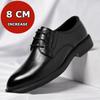 Fashion 3/6/8 CM Elevator Shoes Men Dress Shoes Black Soft Leather Men Heighten Formal Shoes Casual Business Men Oxfords Suit Shoes
